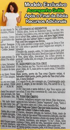 Imagem de Bíblia Sagrada feminina com letra Gigante Harpa e índice lateral - Preta