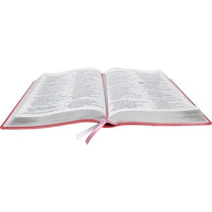 Imagem de Bíblia Sagrada feminina Letra Gigante ARC porte médio Rosa