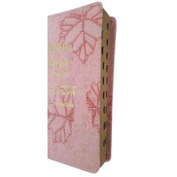 Imagem de Bíblia Sagrada Feminina  Letra gigante  Harpa Cristã  RC - Rosa claro