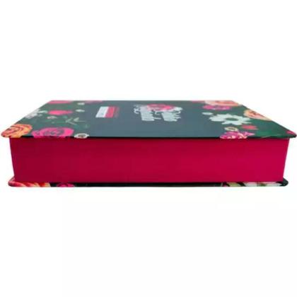 Imagem de Bíblia Sagrada Feminina Letra Jumbo ARC Almeida com Harpa Avivada e Corinhos - Capa Dura Floral Pink