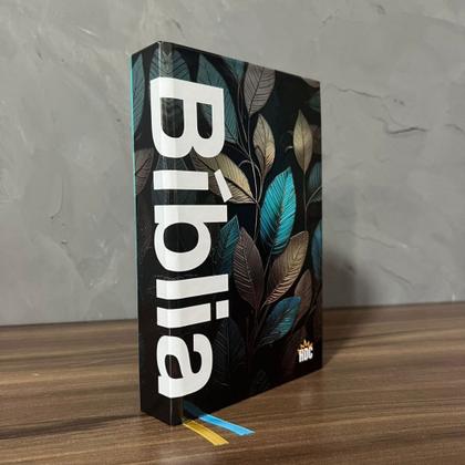 Imagem de Bíblia Sagrada Floral Turquesa ComHarpa e Índice LETRAS MÉDIAS e Folha ECOLÓGICA