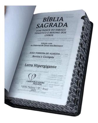 Imagem de Bíblia Sagrada Flores Preta Capa Dura Tradução  Feminina