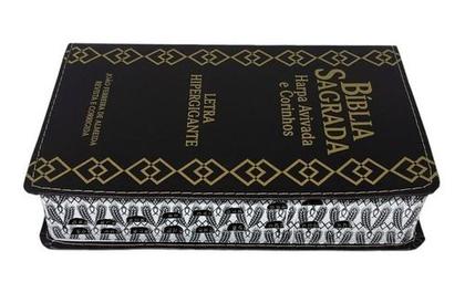 Imagem de Bíblia Sagrada Flores Preta Capa Dura Tradução  Feminina