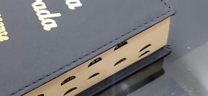 Imagem de Bíblia sagrada gigante harpa cristã evangelica luxo índice feminina mulher mãe presente