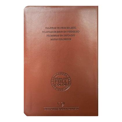 Imagem de Bíblia Sagrada Gigante Letra Jumbo ARC Almeida Revista Corrigida co Harpa Capa Arabesco Bordô - CPP