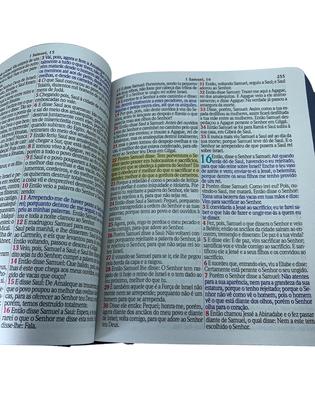 Imagem de Bíblia Sagrada Gigante Letra Jumbo ARC Almeida Revista Corrigida com Harpa Capa Dura Marrom