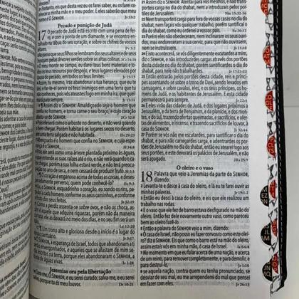 Imagem de Bíblia Sagrada King James 1611 Fiel Com Referências, Profecias Messiânicas E Recursos Adicionais Preta Arabesco