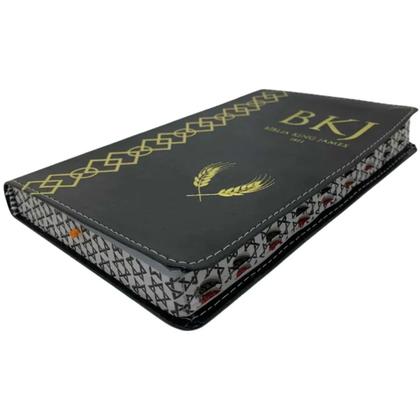 Imagem de Bíblia Sagrada King James 1611 Fiel Com Referências, Profecias Messiânicas E Recursos Adicionais Preta Arabesco