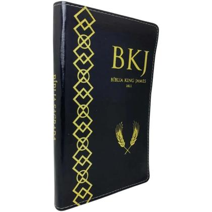 Imagem de Bíblia Sagrada King James 1611 Fiel Com Referências, Profecias Messiânicas E Recursos Adicionais Preta Arabesco