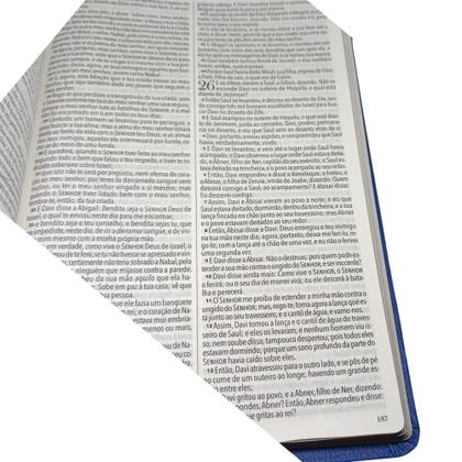 Imagem de Bíblia sagrada  king james 1611  ultra fina gigante  capa de luxo azul