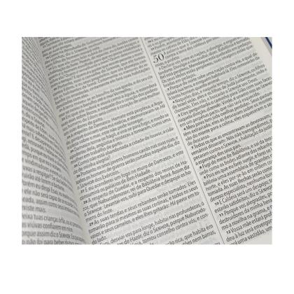 Imagem de Bíblia sagrada  king james 1611  ultra fina gigante  capa de luxo azul