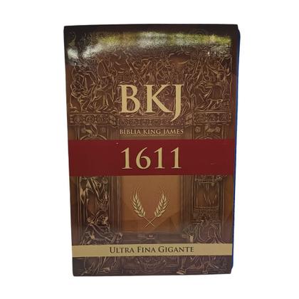 Imagem de Bíblia sagrada  king james 1611  ultra fina gigante  capa de luxo azul