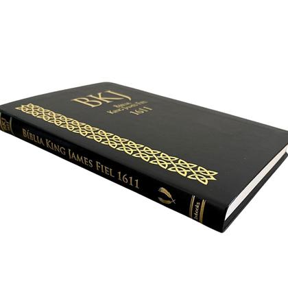 Imagem de Bíblia Sagrada King James BKJ 1611 Corrigida Fiel Ultrafina Slim Índice Preta Luxo