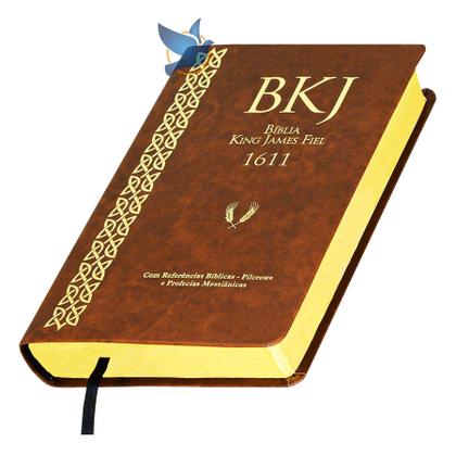 Imagem de Bíblia Sagrada King James Fiel 1611 Com Referências Bíblicas Capa Marrom
