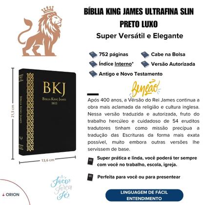 Imagem de Bíblia Sagrada King James Fiel 1611 Ultra Fina Slim Premium BKJ