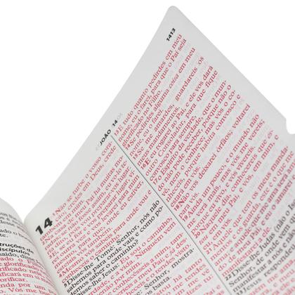 Imagem de BÍBLIA SAGRADA LETRA EXTRA GIGANTE Almeida Revista Corrigida ARC com Índice Lateral LUXO SBB Pink Flor