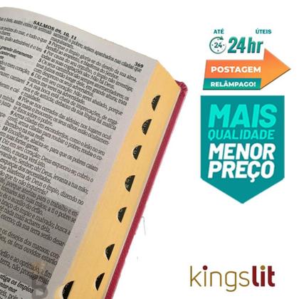 Imagem de Bíblia Sagrada Letra Gigante Luxo Popular Floral Verde - C/ Harpa E Palavras De Jesus Em Vermelho -