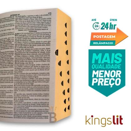 Imagem de Bíblia Sagrada Letra Gigante Luxo Popular Floral Verde - C/ Harpa E Palavras De Jesus Em Vermelho -