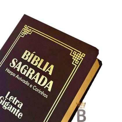 Biblia Sagrada Letra Gigante Luxo Popular - Marrom - Com Harpa - RC Imagem de Biblia Sagrada Letra Gigante Luxo Popular - Marrom - Com Harpa - RC