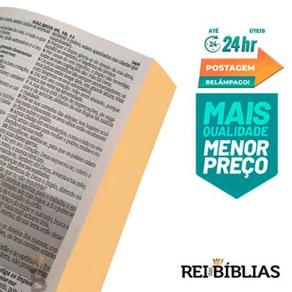 Imagem de Biblia Sagrada Letra Gigante Luxo Popular - Romantic - Com Harpa - Mulher - RC