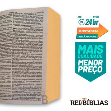 Imagem de Biblia Sagrada Letra Gigante Luxo Popular - Romantic - Com Harpa - Mulher - RC