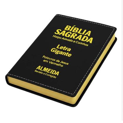 Imagem de Bíblia Sagrada Letra Gigante - Luxo - Preta C/ Harpa Cristã