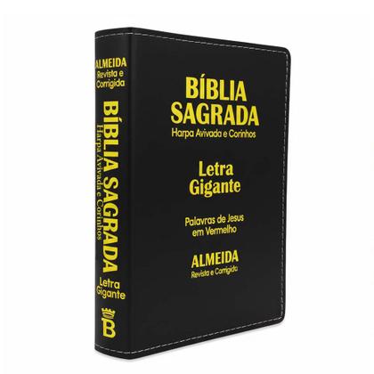 Imagem de Bíblia Sagrada Letra Gigante - Luxo - Preta C/ Harpa Cristã