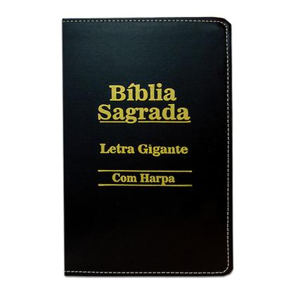 Imagem de Bíblia Sagrada Letra Gigante - Luxo - Preta C/ Harpa Cristãa