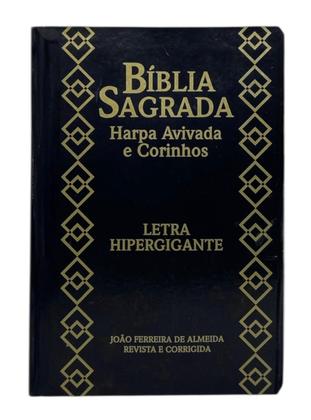 Imagem de Bíblia Sagrada Letra Hiper Gigante Harpa Coros Pentecostal Evangélica
