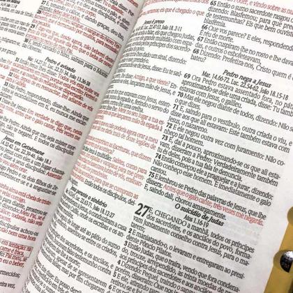 Imagem de biblia sagrada letra hipergigante com harpa ziper e indice preta