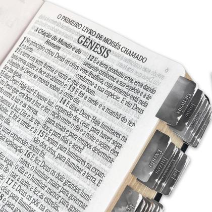 Imagem de Bíblia Sagrada Letra Jumbo ARC Capa PU Flexível Preta com Índice Abas Adesivas