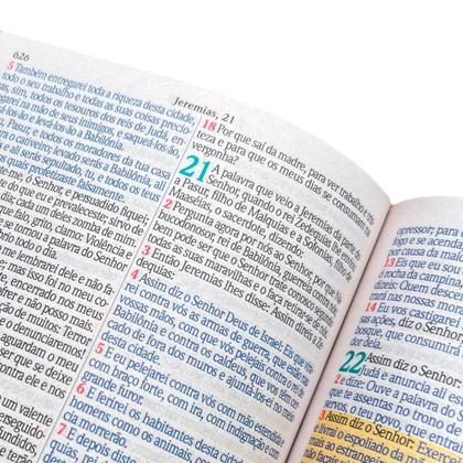 Imagem de Bíblia Sagrada Letra Jumbo - Botão Pink - C/ Harpa - 19 x 25cm