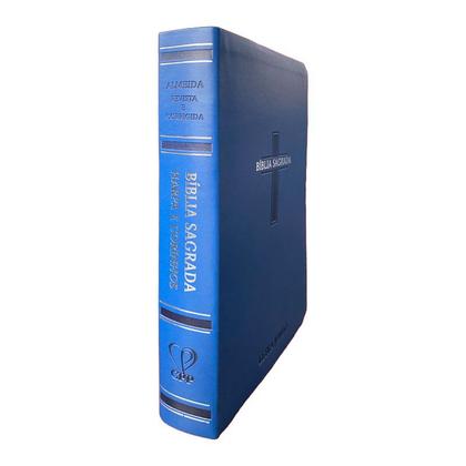 Imagem de Bíblia Sagrada Letra Jumbo Com Harpa e Corinhos - Cruz Azul