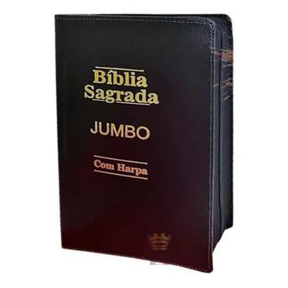 Imagem de Bíblia Sagrada Letra Jumbo Fecha Com Ziper Preto Culto