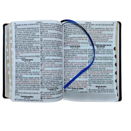 Imagem de Bíblia sagrada  letra jumbo  harpa  arc  índice  capa de luxo vinho  palavras de jesus em vermelho