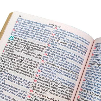 Imagem de Bíblia Sagrada Letra Jumbo - Luxo - Bicolor - Caramelo e Preta - C/ Harpa - Revista e Corrigida
