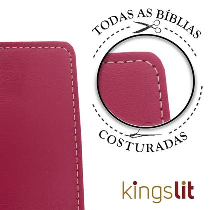 Imagem de Bíblia Sagrada Letra Jumbo - Ziper Agenda - Pink - C/ Harpa - Revista e Corrigida