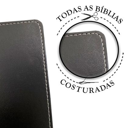 Imagem de Bíblia Sagrada Letra Jumbo - Ziper Agenda - Preta - C/ Harpa - Revista e Corrigida
