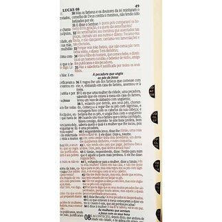 Imagem de Bíblia Sagrada - Letras Gigantes - Tamanho Grande - As Palavras de Jesus são em Vermelho - Zíper - Marrom