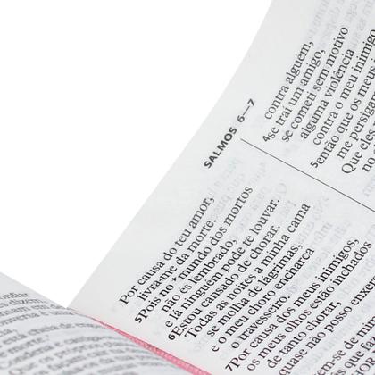 Imagem de Bíblia Sagrada NTLH Letra Grande Borda Florida Pink