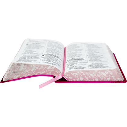 Imagem de Bíblia Sagrada NTLH Letra Grande Borda Florida Pink