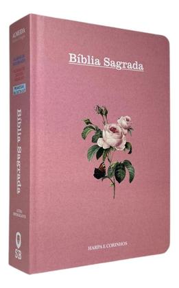 Imagem de Bíblia Sagrada Pentecostal Letra Hipergigante Harpa Corinhos Índice Luxo Assembleia Batista