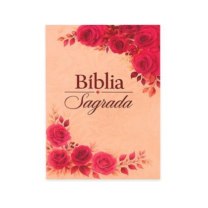 Imagem de Bíblia Sagrada - Pequena Brochura Flores  ARC - João Ferreira de Almeida - Ed. de Promessas