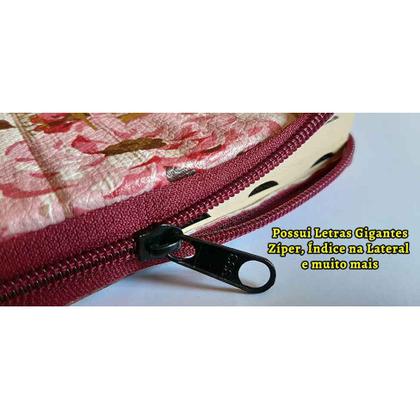 Imagem de Bíblia Sagrada - Possui LETRAS GIGANTES - Harpa Cristã - Tamanho Grande - Slim Ultra fina - Versão Almeida - Zíper - Índ