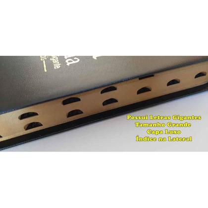 Imagem de Bíblia Sagrada Possui LETRAS GIGANTES Tamanho Grande Capa Luxo Couro Preta