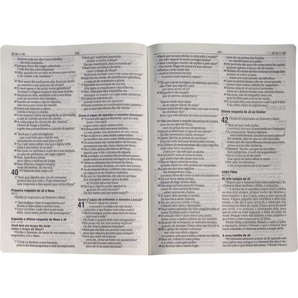 Imagem de Biblia sagrada ultra fina slim letra grande capa couro legitimo versão naa nova almeida atualizada vermelho malagueta