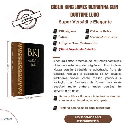 Imagem de Biblia Ultrafina Duotone Luxo King James 1611