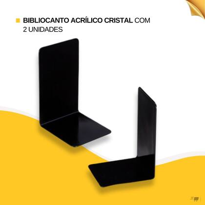 Imagem de Bibliocanto Aparador de Livros Acrílico Preto Com 2