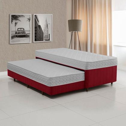 Imagem de Bibox Solteiro com Espuma - Baú e Auxiliar (espuma 5cm)