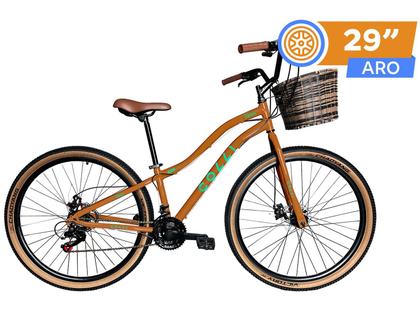 Imagem de Bic. Colli Viena A.29 F.disco 21V C/ Cesto - 610C-38D  Bronze